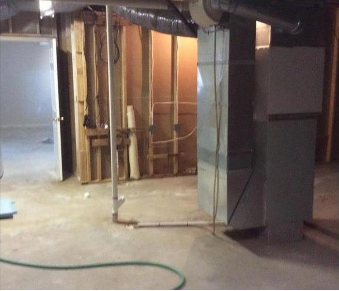 Basement cleared of water and dried